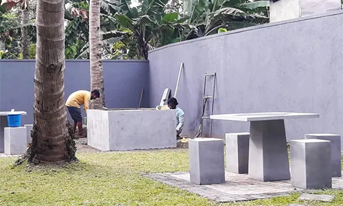 Parawewa tank installation in a residential garden